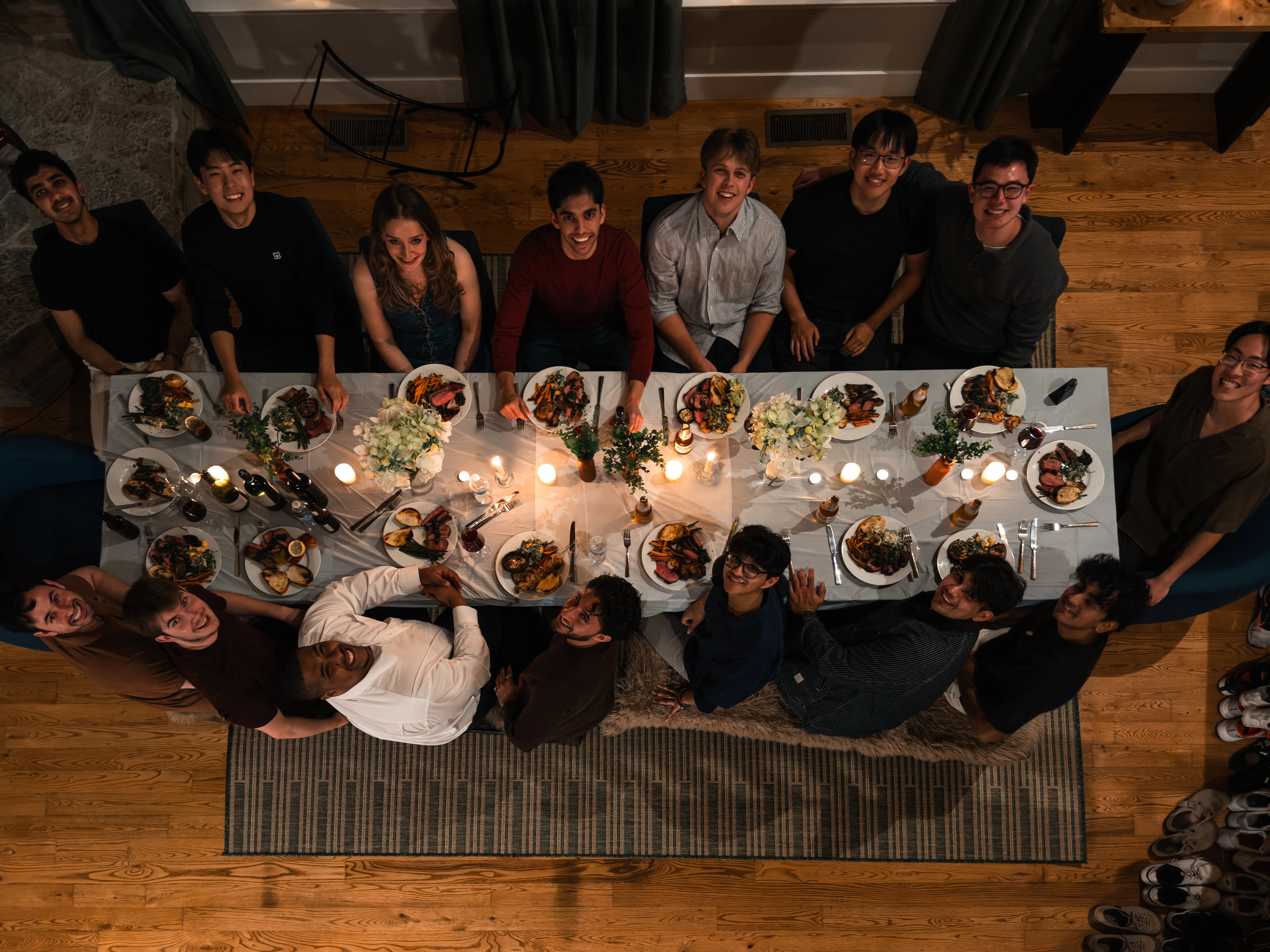 The Conversion team gathered around a dinner table